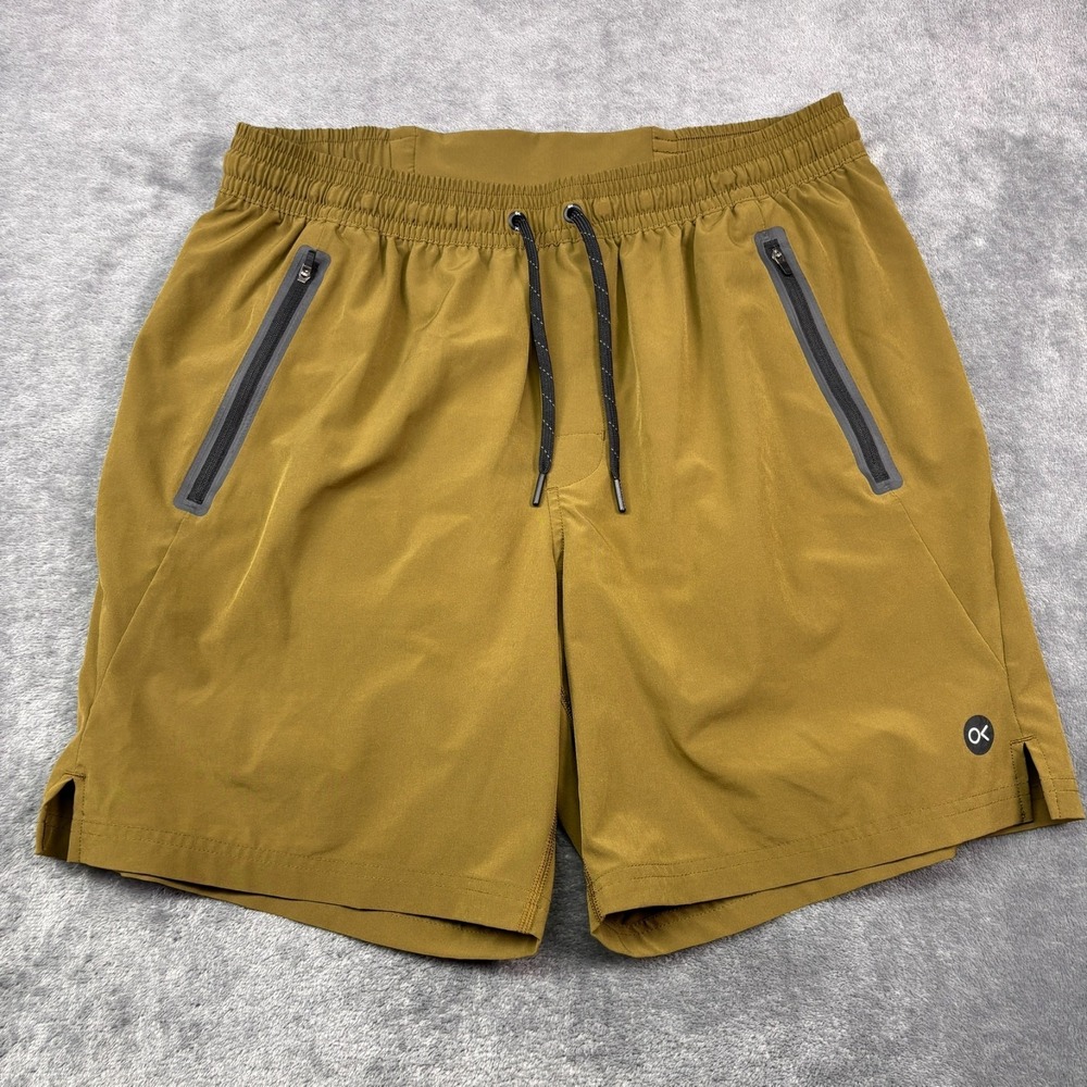 Outerknown Active Shorts Mens L Green Stretch 7" Volley Performance Beach Dad